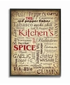 Stupell Industries Home Decor Kitchen Spice Typography Framed Giclee Art, 16" X 20" In Multi