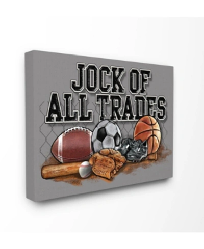 Stupell Industries Home Decor Art, Jock Of All Trades Sports Balls Canvas Wall Art, 24" X 30" In Multi