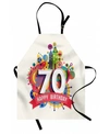 Ambesonne 70th Birthday Apron In Multi