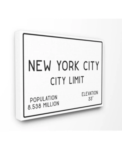 Stupell Industries Nyc City Limit Canvas Wall Art, 24" X 30" In Multi