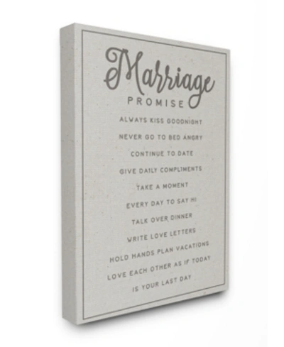 Stupell Industries Marriage Promise Canvas Wall Art, 24" X 30" In Multi