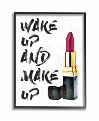 Stupell Industries Wake Up And Make Up Framed Giclee Art, 16" X 20" In Multi