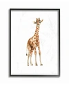 STUPELL INDUSTRIES HAPPY BABY GIRAFFE ILLUSTRATION FRAMED GICLEE ART, 16" X 20"