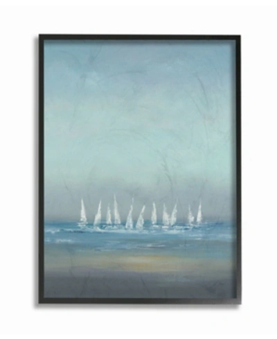 Stupell Industries The Regatta Abstract Seascape Framed Giclee Art, 16" X 20" In Multi