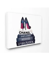 Stupell Industries Glam Fashion Book Set Bw Stud Pump Heels Canvas Wall Art, 16" X 20" In Multi