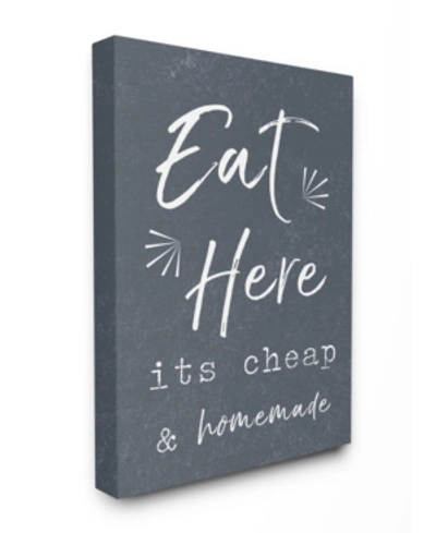 Stupell Industries Eat Here Home Cooking Navy Cavnas Wall Art, 16" X 20" In Multi