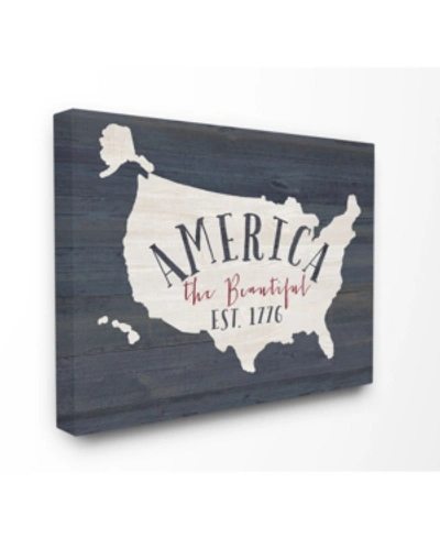 Stupell Industries America The Beautiful Est 1776 Canvas Wall Art, 16" X 20" In Multi