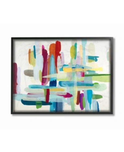 Stupell Industries Colorful Cross Hatch Abstraction Framed Giclee Art, 16" X 20" In Multi