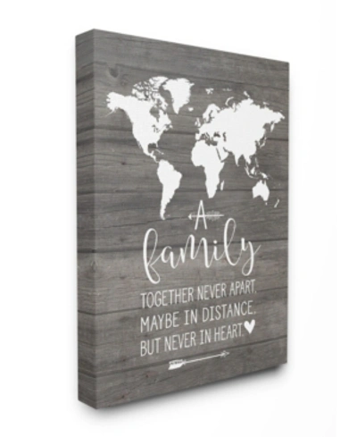Stupell Industries Family Together In Heart Canvas Wall Art, 16" X 20" In Multi