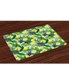 Ambesonne Nature Place Mats, Set Of 4 In Yellow