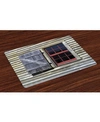 Ambesonne Country Place Mats, Set Of 4 In Red