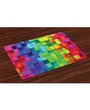 AMBESONNE COLORFUL PLACE MATS, SET OF 4
