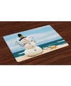 AMBESONNE SNOWMAN PLACE MATS, SET OF 4