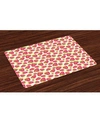AMBESONNE STRAWBERRY PLACE MATS, SET OF 4