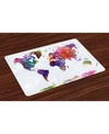 AMBESONNE WATERCOLOR PLACE MATS, SET OF 4