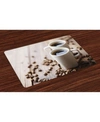 Ambesonne Coffee Place Mats, Set Of 4 In Multi