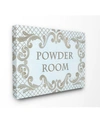 Stupell Industries Home Decor Powder Room Aqua And Gold Lattice Bathroom Canvas Wall Art, 16" X 20" In Multi