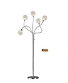 ARTIVA USA SOHO 65" H LED MODERN 5-LIGHT CRYSTAL BALLS FLOOR LAMP WITH DIMMER