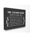 Stupell Industries Laundry Room You've Got To Know… Canvas Wall Art, 16" X 20" In Multi