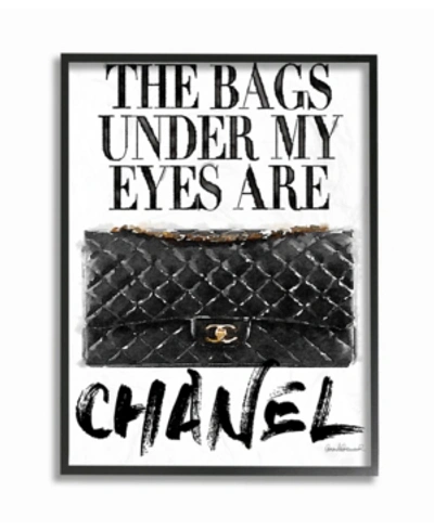 Stupell Industries Glam Bags Under My Eyes Black Bag Framed Giclee Art, 16" X 20" In Multi
