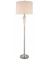 Artiva Usa Crystal Suite Collection 60" H Modern 2-light Led Crystal Floor Lamp With Dimmer In Silver