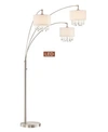 ARTIVA USA LUMIERE IV 80" LED CRYSTAL ARCHED FLOOR LAMP WITH DIMMER