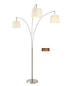 ARTIVA USA PALUMBO 84" LED ARCHED FLOOR LAMP WITH DIMMER