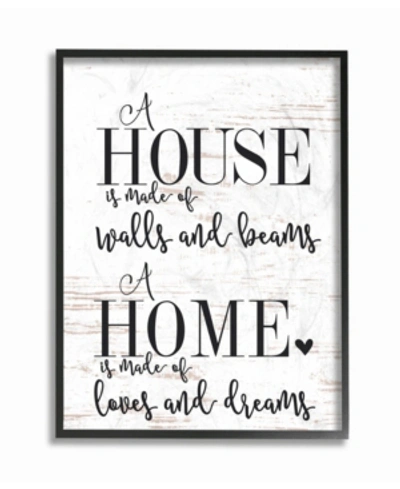 Stupell Industries Home Loves And Dreams Framed Giclee Art, 11" X 14" In Multi
