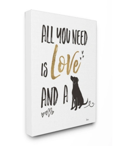 Stupell Industries Dog Lover Typography Canvas Wall Art, 16" X 20" In Multi