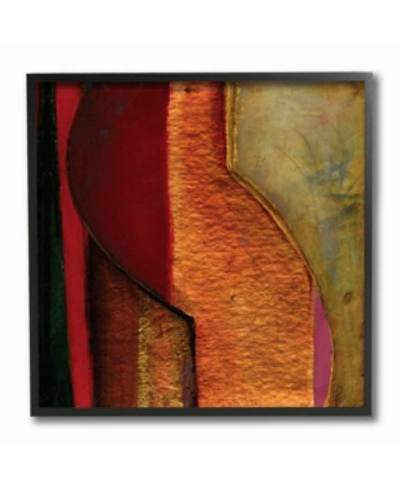 Stupell Industries Modern Zig Zag Russet Framed Giclee Art, 12" X 12" In Multi