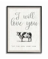 STUPELL INDUSTRIES LOVE YOU TILL THE COWS COME HOME FRAMED GICLEE ART, 16" X 20"
