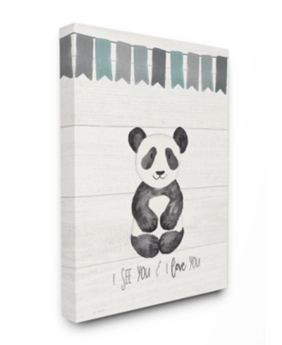 Stupell Industries I See You Panda Canvas Wall Art, 16" X 20" In Multi