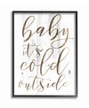 Stupell Industries Baby Its Cold Outside Framed Giclee Art, 11" X 14" In Multi