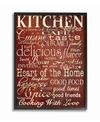 Stupell Industries Home Decor Collection Words In The Kitchen, Off Red Framed Giclee Art, 11" X 14" In Multi