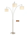 ARTIVA USA LUMIERE MODERN LED 80" 3-ARCHED FLOOR LAMP WITH DIMMER