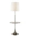 ARTIVA USA ENZO MODERN ADJUSTABLE 52 TO 65" FLOOR LAMP WITH TEMPERED GLASS TABLE