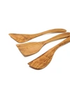 BELDINEST OLIVE WOOD SPATULA KIT SET OF 3