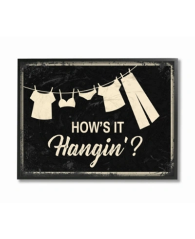 Stupell Industries Hows It Hanging Laundry Line Industrial Framed Giclee Art, 11" X 14" In Multi