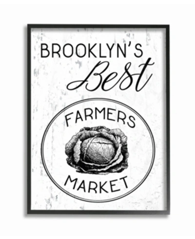 Stupell Industries Brooklyns Best Farmers Market Framed Giclee Art, 16" X 20" In Multi