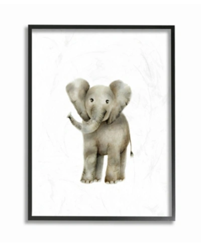 Stupell Industries Happy Baby Elephant Illustration Framed Giclee Art, 16" X 20" In Multi
