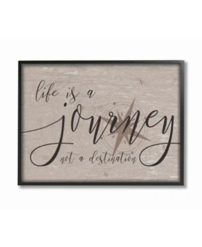 Stupell Industries Life Is A Journey Framed Giclee Art, 16" X 20" In Multi