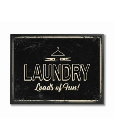 Stupell Industries Laundry Loads Of Fun Industrial Framed Giclee Art, 16" X 20" In Multi