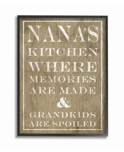 Stupell Industries Nanas Kitchen And Spoiled Grandkids Light Framed Giclee Art, 11" X 14" In Multi