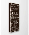 Stupell Industries Bathroom Rules Chocolate White Canvas Wall Art, 10" X 24" In Multi