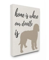Stupell Industries Home Is Where Our Golden Doodle Is Canvas Wall Art, 16" X 20" In Multi