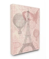 Stupell Industries Eiffel Tower Hot Air Balloon Paris Canvas Wall Art, 16" X 20" In Multi