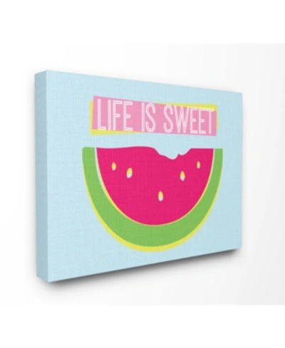 Stupell Industries Life Is Sweet Watermelon Neon Cavnas Wall Art, 16" X 20" In Multi
