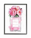 Stupell Industries Glam Perfume Bottle V2 Flower Silver Pink Peony Framed Giclee Art, 11" X 14" In Multi
