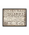 Stupell Industries Home Decor Kitchen Rules Creme Typography Kitchen Framed Giclee Art, 11" X 14" In Multi