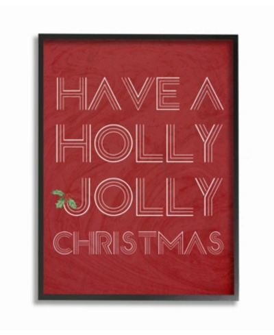 Stupell Industries Holly Jolly Christmas Framed Giclee Art, 16" X 20" In Multi